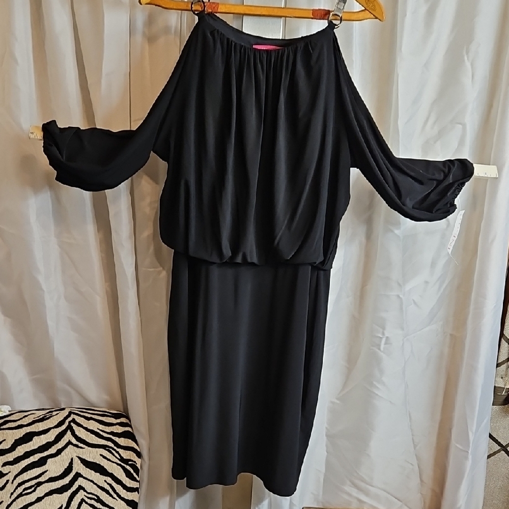 Nine & Co. Black  Off Shoulder Dress Sz 14